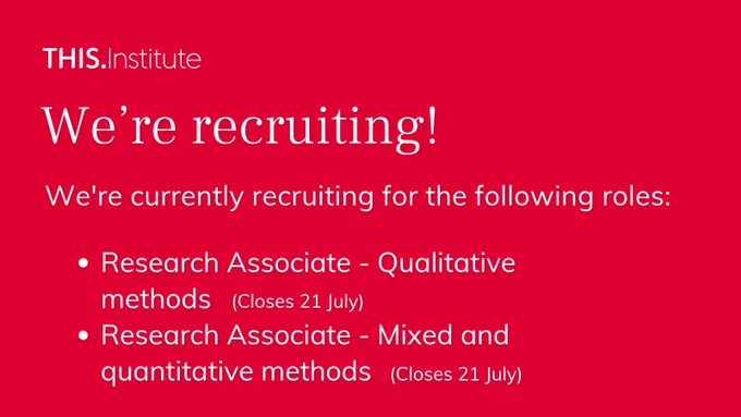 We're recruiting!
