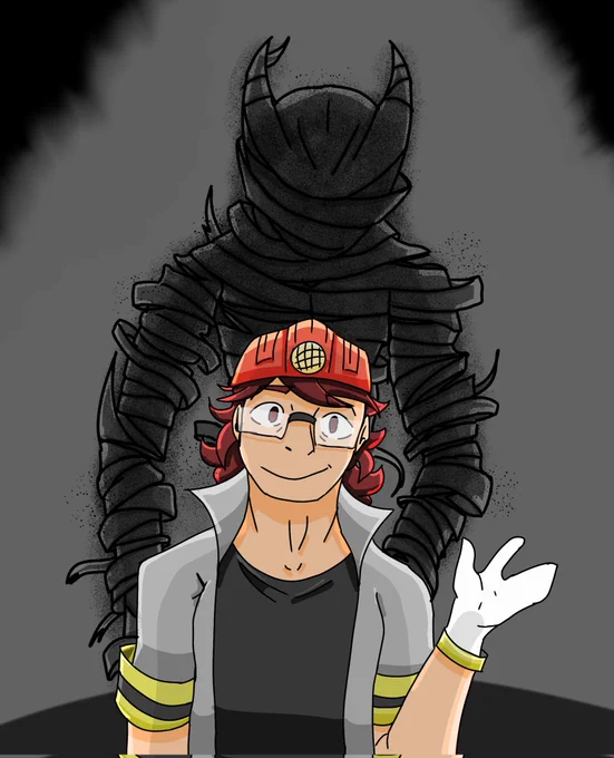 Roark Pokémon standing in front of an IBM from Ajin Demi-human. If you have no idea what you're looking at, I don't blame you. 