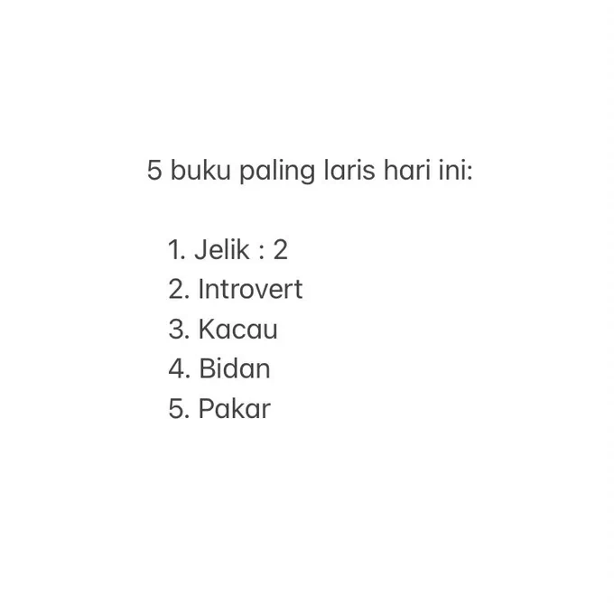 Bestseller harian di Kedai Fixi