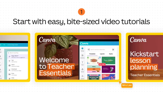 1) Start with easy, bite-sized video tutorials