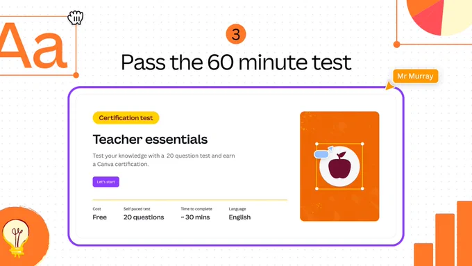 3) Pass the 60 minute test