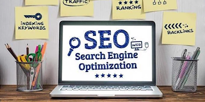SEO Search Engine Optimisation displayed on laptop screen