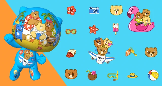 Sticker Series: Bear Bros' Tropical Vacation
