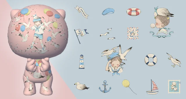 Sticker Series: A Boy and His Gulls