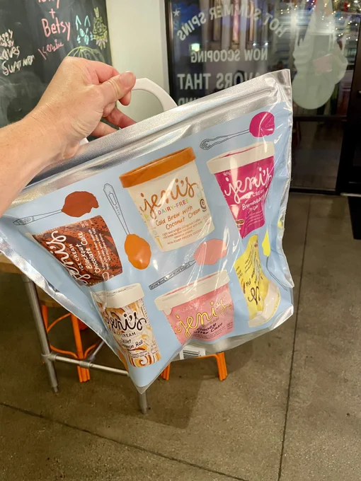 Bag of jenis ice cream