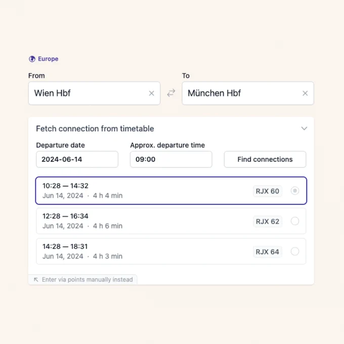 Timetable-Based Routing with viaduct