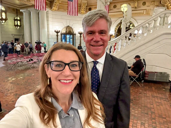 Selfie of the FirstNet Authority's Dave Buchanan and Lori Stone at the FirstNet Forum in Harrisburg, PA