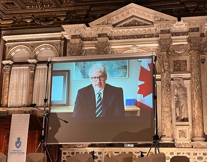 Commissioner Dufresne gave his remarks on video in the High-level Session on Privacy and Democracy at @PrivSymposium in Venice earlier this week.