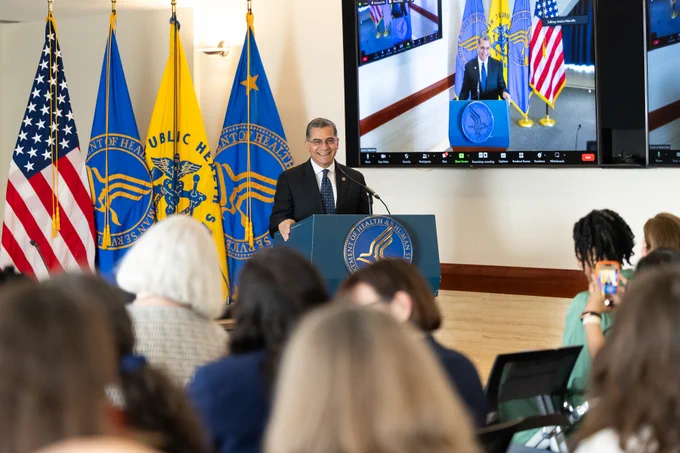 Secretary Becerra speaking 