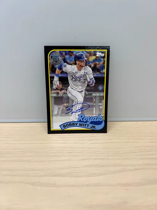 An autographed Bobby Witt Jr. card from 2024 Topps Series 2. 