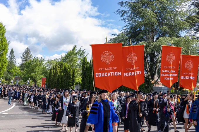 The commencement processional.