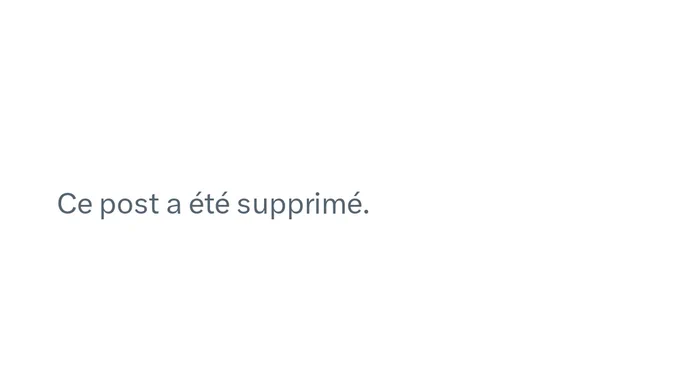 Ce post a été supprimé