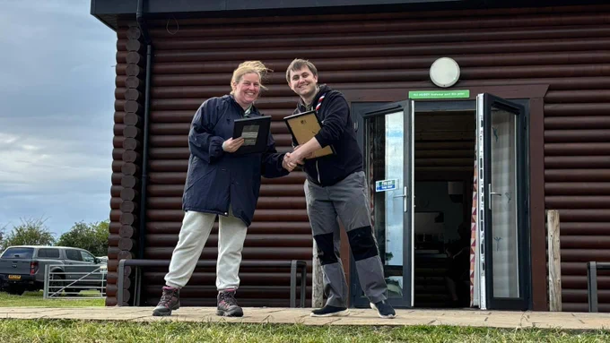 An award being presented 