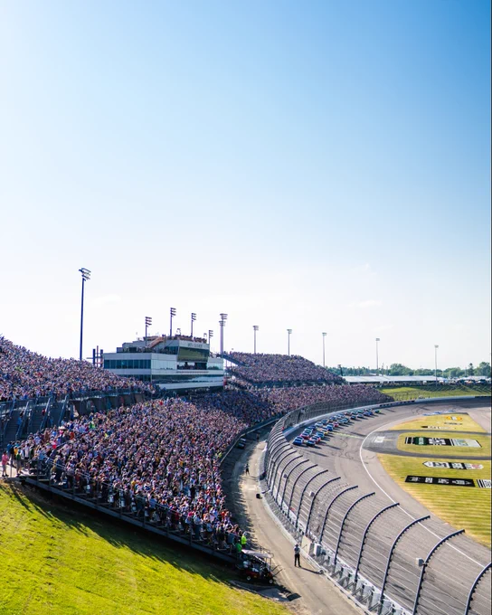The grandstands at Iowa Speedway.