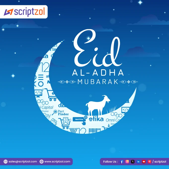 Happy Bakrid 2024 From @Scriptzol

May the sacrifice we make in the name of Allah on Bakrid teach us to be kinder, compassionate, and more devoted to Allah. 🌙🕌✨

#Bakrid2024 #EidulAdha #Sacrifice #Compassion #Devotion #Scriptzol #Blessings #Faith #Kindness #IslamicTradition