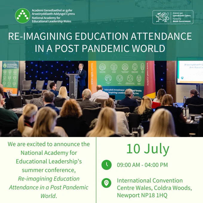 Graphic promoting our Re-imagining Education in a Post Pandemic World Conference on 10 July 
