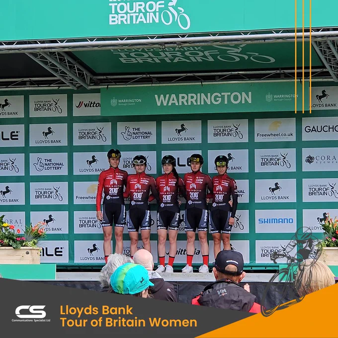 Tour of Britain 2024 Warrington Stage with the winners