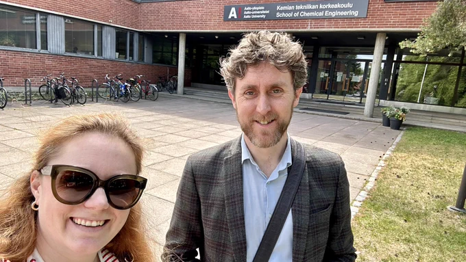 Anna and Rob outside the meeting venue