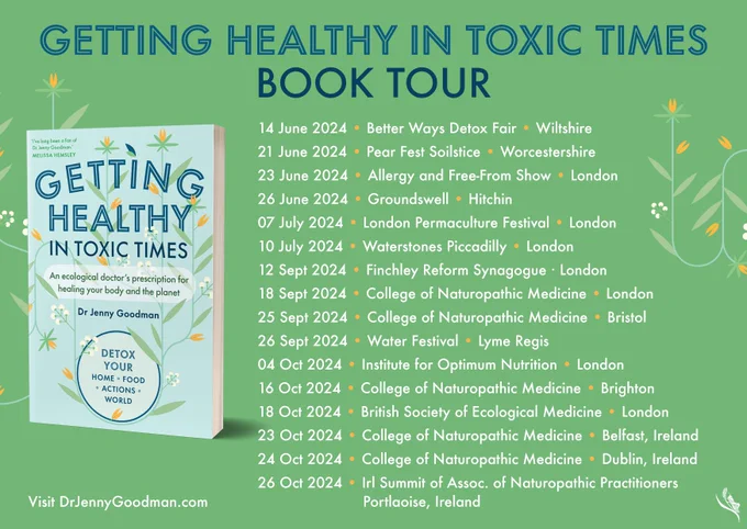 Getting Healthy In Toxic Times book tour schedule 