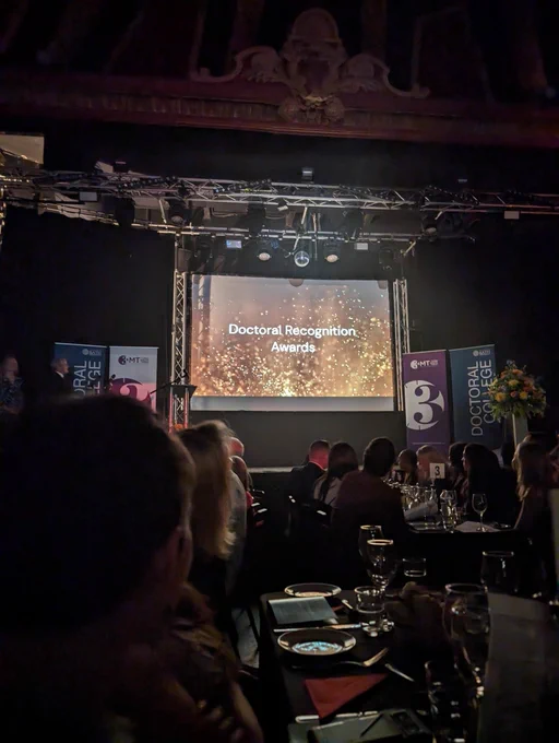 A photo of the award ceremony