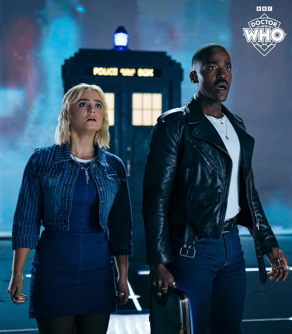 Ruby (Millie Gibson) and the Doctor (Ncuti Gatwa) inside the Time Window in 'The Legend of Ruby Sunday'.