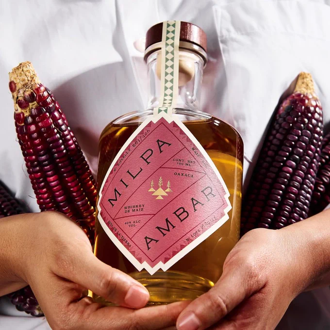Milpa whiskey brand and bottle design in collaboration with Monograf Studio