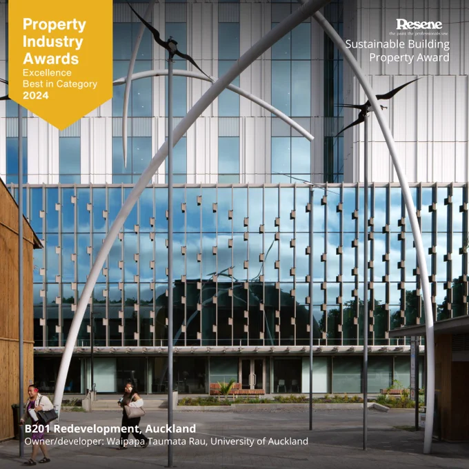 B201 redevelopment awards badge from the Property Industry Awards