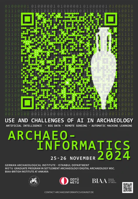 Call for Paper poster for the "Archaeo-Inforamtics" conference taking place November 25 and 26 in Ankara.
