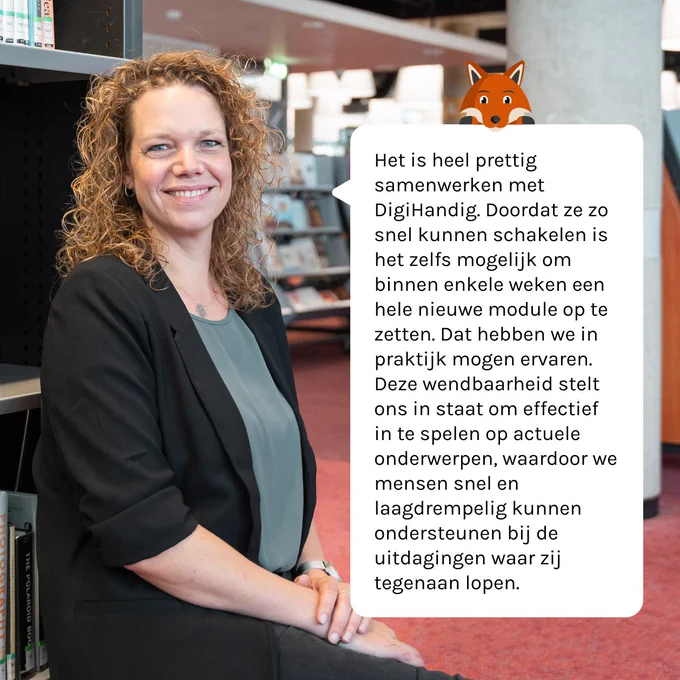 Op de foto zie je Myrthe Rensen van Bibliotheek Rotterdam.