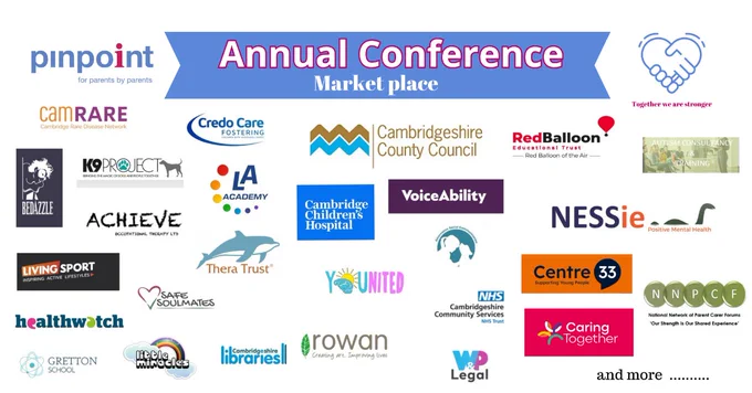 Logos of speakers and stall holders