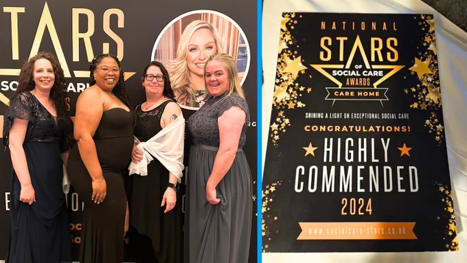 Vanessa and team are very proud! (Vanessa's in the white shawl!)