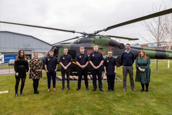 The Supported Internship group at Leonardo's site in Yeovil