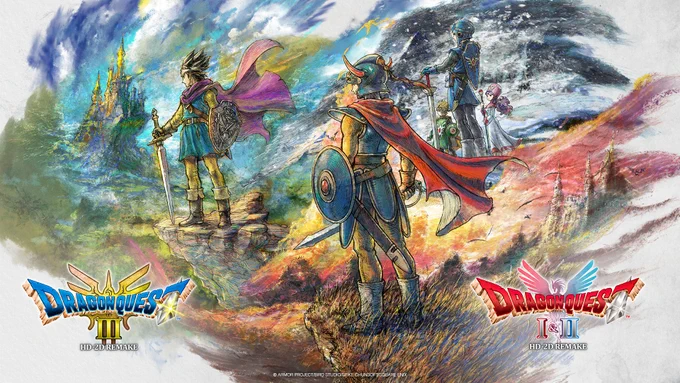 Dragon Quest III HD-2D Remake artwork alongside Dragon Quest I & II HD-2D Remake artwork.