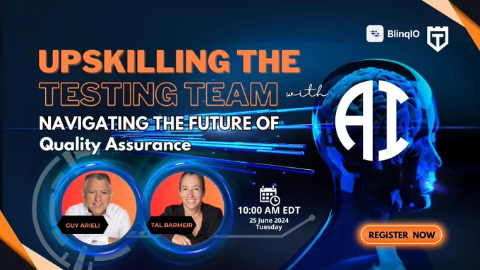 Upskilling the Testing Team with AI: Navigating the Future of Quality Assurance with Tar Barmier and Guy Arieli for the TestGuild Training session by Joe Colantonio