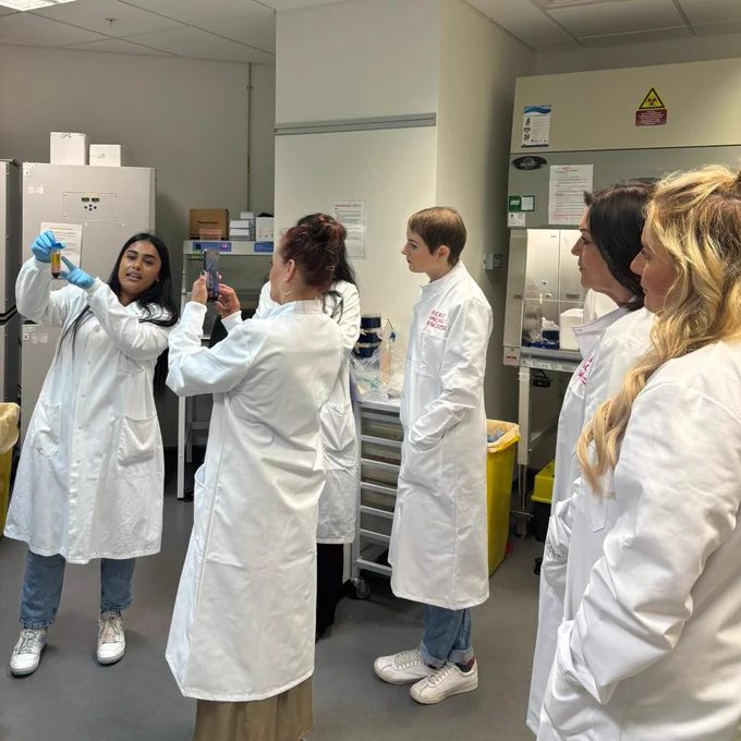 Breast Cancer Now supporters together with scientists at Kings College London
