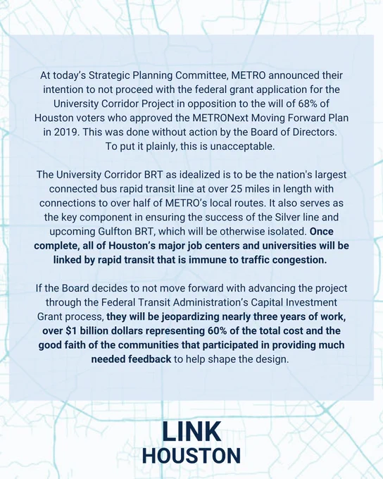 Read the full statement at linkhouston.org/news/universitybrt/