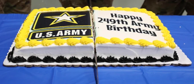 Col. Dawn Johnson, Chief Warrant Officer 4 Barry Wilde, and Spc. Miniya Adu celebrate the Army's 249th birthday, symbolizing its past, present, and future. This event, hosted by the 143d ESC Equal Opportunity Office, highlights the Army's commitment to diversity and inclusion. #ArmyBDay 