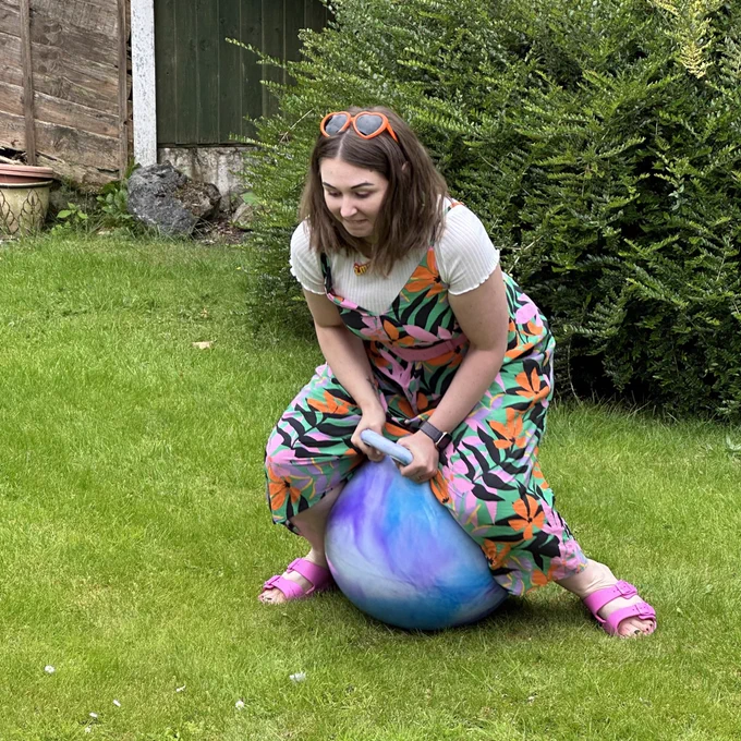 Silly old me hopping around on my space hopper
