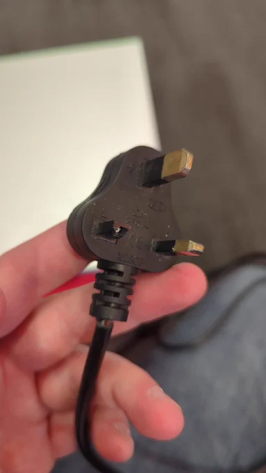 A broken plug on my laptop charger