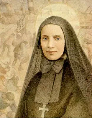 Saint Frances Xavier Cabrini, a notable American Woman Saint who helped 9,000 Catholic Italian immigrants to the U.S. in the late 1910s.