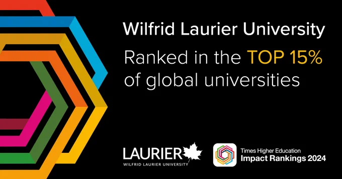 Wilfrid Laurier University Ranked in the Top 15% of global universities.
