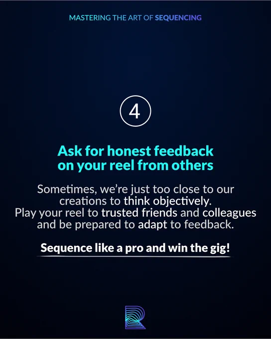 Ask for honest feedback on your reel from others