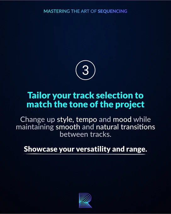 Tailor your track selection to match the tone of the project