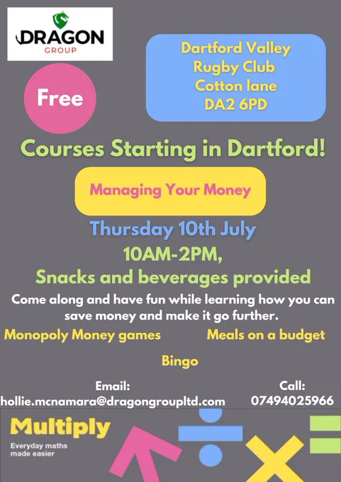 Multiply courses in Dartford 