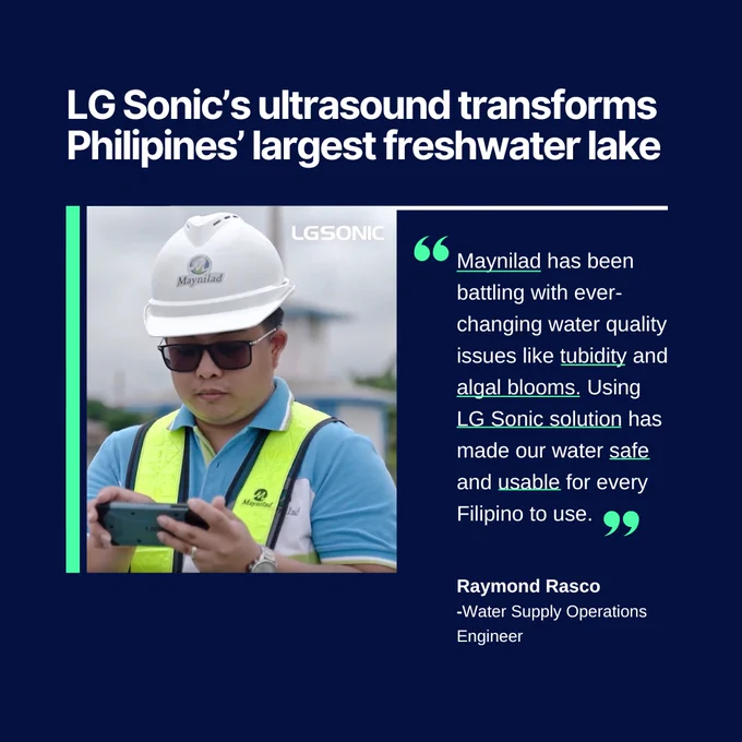 Raymond Rasco, shares how they were able to eliminate turbidity and toxic algae in their freshwater lake using the innovative and sustainable ultrasound technology by LG Sonic.
