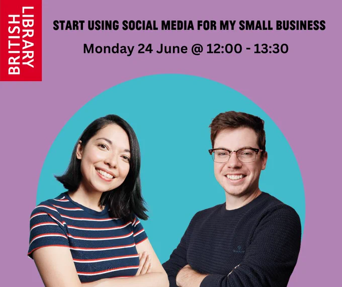 Start using social media for my small business on Monday 24 June 12:00 - 13:00