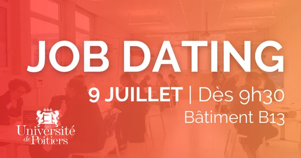 Job dating à l'université de Poitiers le 9 juillet à partir de 9h30 au bâtiment B13