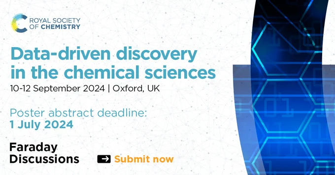 Data-driven discovery in the chemical sciences - poster abstract deadline: 1 July 2024