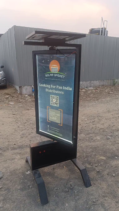Solar Advertising and Branding rotating Hybrid LED Display screen.