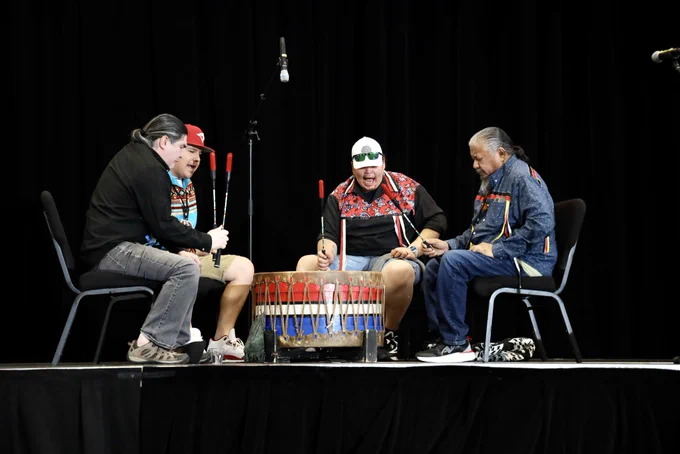 Indigenous drummers at the beginning of Carleton’s convocation ceremony.
